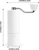Load image into Gallery viewer, TIMEMORE Chestnut C3S Manual Coffee Grinder with CNC Stainless Steel Conical Burr Capacity 25g, Internal Adjustable Setting, Double Bearing Positioning for Travel, Camping, White