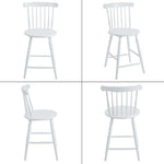 Load image into Gallery viewer, chairus 24" White Windsor Counter Height Bar Stools Set of 4, Farmhouse Wooden Counter Stools with Spindle Back &amp; Turned Legs, Rustic Vintage Colonial Bar Chairs for Kitchen Island