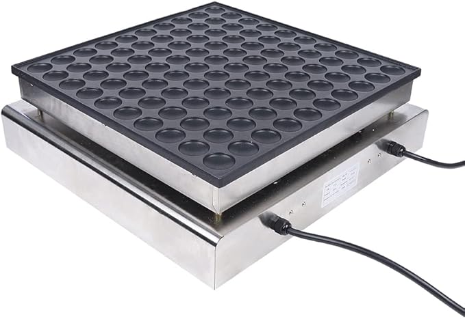 100PCS Mini Dutch Pancake Baker, Electric Waffle Maker Machine Nonstick, Poffertjes Maker Dorayaki Baker 1.8 Inches for Home and Restaurants, 110V, 3400W