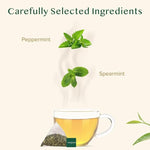 Load image into Gallery viewer, VAHDAM, Pure Mint Herbal Tea (100 Pyramid Tea Bags) Caffeine Free, Non GMO, Gluten Free | Blend of Spearmint &amp; Peppermint - Sweet &amp; Minty | Resealable Ziplock Pouch