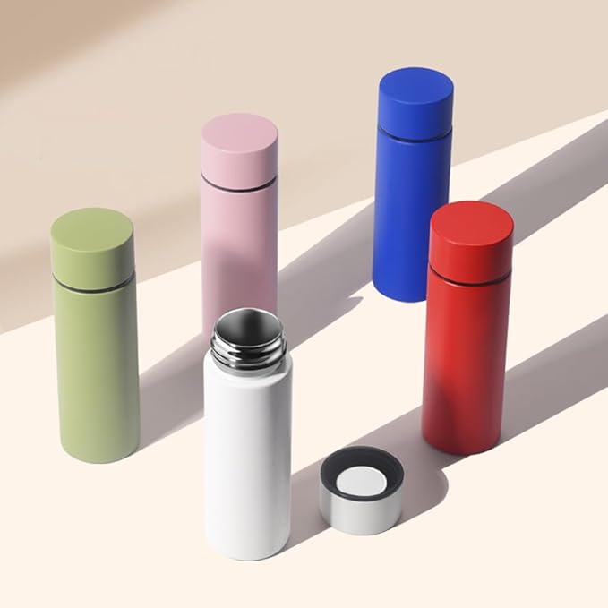 5 oz Mini Thermos Cute Water Bottle - Insulated Stainless Steel Bottle - Keeps Cold for 12 hours, Hot for 6 hours - Blue