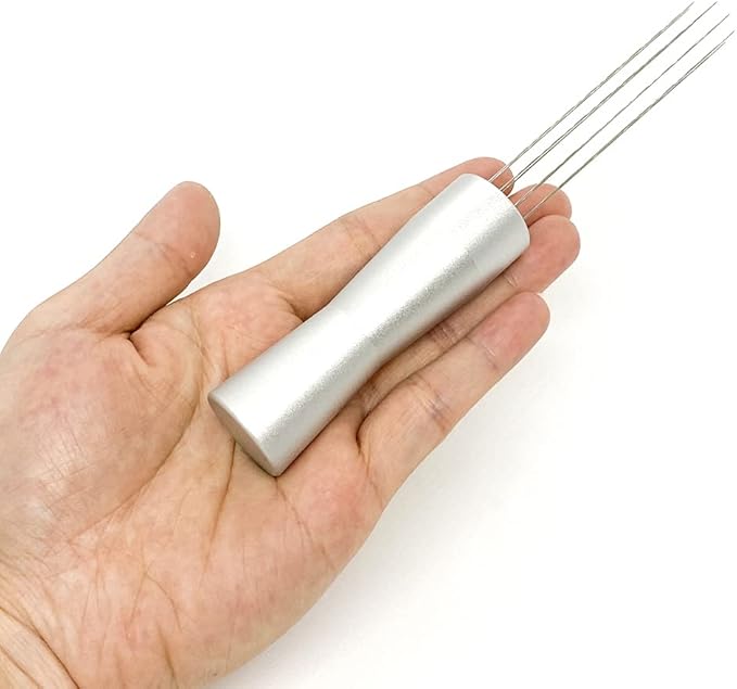Espresso Coffee Stirrer Wdt Tool Espresso Distribution Tool Needle Type Coffee Powder Stirrer Hand Tamper Distributor Coffee Stirring Tool for Cafe Barista Kitchen Gadgets Silver