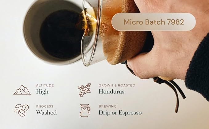 Dark Roast, Honduran Coffee, Whole Bean — Single Origin, Single Estate, Specialty Beans — Intense Flavor with Rich Creamy, Nutty, Smooth Chocolate Notes and Low-Acid — Freshly Roasted, Yearly Harvested