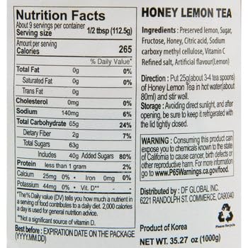 Damtuh Korean Honey Lemon Tea Preserves – Natural Sweetness, No Artificial Ingredients, Perfect for Hot or Iced Beverages, Jams, or Salad Dressings – 2.2lb, 1000g (Pack of 2)