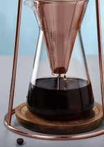 Load image into Gallery viewer, Nispira Modern Iced Coffee Cold Brew Coffee Maker Slow Drip Coffee Machine Stainless Steal Copper Color 400mL Borosilicate Glass