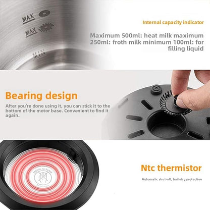 4-in-1 Electric Frother and Steamer,23.67oz/700ml Automatic Hot and Cold Foam Maker and Milk Warmer,Large Capacity Coffee Frother For Latte,Cappuccino,Mocha, Hot Chocolate