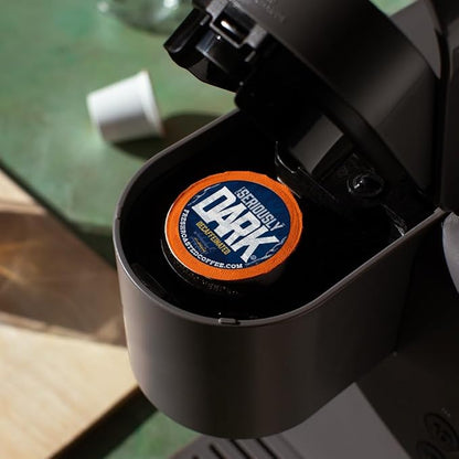 Fresh Roasted Coffee, Seriously Dark Decaf Artisan Blend, Kosher | 24 Pods for K Cup Brewers