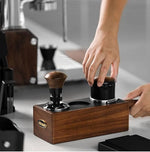 Load image into Gallery viewer, MHW-3BOMBER Espresso Tamping Station, 4 in 1 Walnut Espresso Organizer Box with Magnetic Drawer for Storage 51-58mm Espresso Tamper,Distributor,Portafilter and Espresso Accessories,CH6718