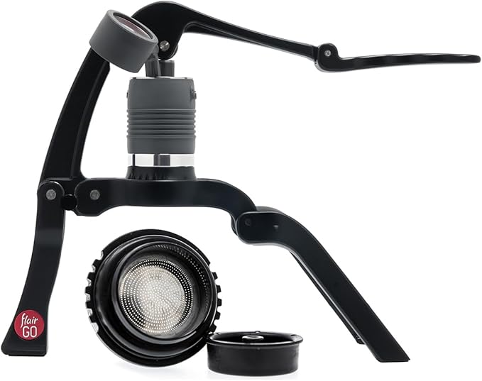 Flair GO: Portable, Collapsible Lever Espresso Machine for 9BAR Espresso Anywhere (Grounds Model)
