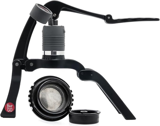 Flair GO: Portable, Collapsible Lever Espresso Machine for 9BAR Espresso Anywhere (Grounds Model)
