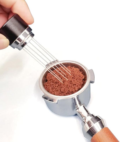 51mm 2 in 1 Coffee Tamper Espresso Hand Tamper 304 Stainless Steel Espresso Coffee Tamper with WDT Tool and Mat (51mm 2 in 1)