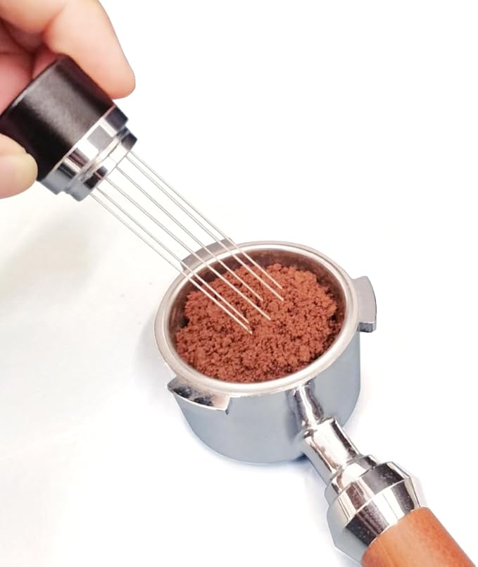 51mm 2 in 1 Coffee Tamper Espresso Hand Tamper 304 Stainless Steel Espresso Coffee Tamper with WDT Tool and Mat (51mm 2 in 1)