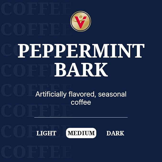 Victor Allen's Coffee Peppermint Bark Flavored, Medium Roast, 42 Count, Single Serve Coffee Pods for Keurig K-Cup Brewers