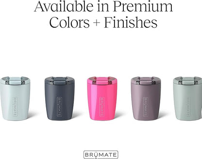 BrüMate Rocks 100% Leak-Proof 12oz Insulated Lowball Cocktail & Whiskey Tumbler - Double Wall Vacuum Stainless Steel - Camping, Travel Tumbler & Cocktail Glass (Nightfall Blue)