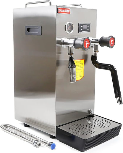 Commercial 2500W Electric 8L Water Boiling Steam Machine, Professional Coffee Milk Foam Steam Milk Bubble Water Boiling Machine LCD Display For Coffee Dessert Shop