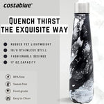 Load image into Gallery viewer, Insulated Water Bottle - On-The-Go Refillable Stainless Steel Water Bottles For Adults, Reusable Thermos Travel Tumbler With Leak-proof Lid For Hot &amp; Cold Beverages (17Oz. Ligth Charcoal)