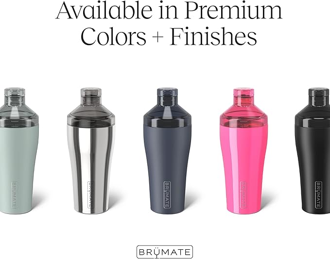 BrüMate Cocktail Shaker 22oz Insulated Stainless Steel Shaker - 100% Leakproof - No Condensation (Matte Black)