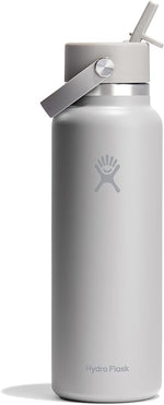Load image into Gallery viewer, Hydro Flask Water Bottle - Insulated Stainless Steel - Wide Mouth Flex Straw Lid, Non Spill, Leakproof and Refillable in 40 Oz Tonal Birch