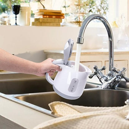 Aigostar Small Electric Kettle, 1L Portable Electric Tea Kettle 1100W with Automatic Shut-Off and Boil Dry Protection, Travel Hot Water Boiler Cordless for Making Coffee and Tea, BPA-Free, Grey