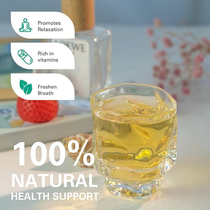 WT WEETEE Spearmint Tea Bags, Made with 100% Pure Spearmint Leaf, Natural Caffeine-free Herbal Tea, Refreshing & Smooth Mint Tea