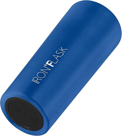 IRON °FLASK Classic Tumbler - Vacuum Insulated Stainless Steel Water Bottle, Double Walled, Drinking Cup, Insulated Travel Mug (Cobalt, 24 oz Solid Lid)