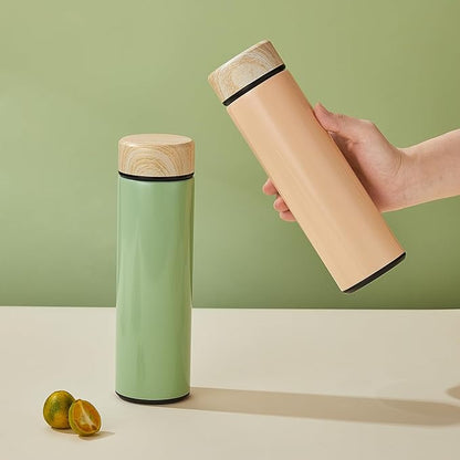 15oz Water Bottle Stainless Steel Thermos Flask - Insulated Vacuum, Leak Proof, Keeps Drinks Hot/Cold - Ideal for Coffee, Tea, Water - Pink