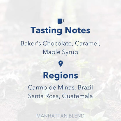 Partners Coffee Roasters, Manhattan Blend, 12 Ounce, Whole Bean Coffee, Dark Roast