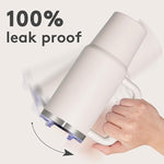 Load image into Gallery viewer, 30 oz Tumbler with Handle, Tumbler with Lid and Straw, Double Wall Vacuum Insulated Travel Mug Stainless Steel Tumbler for Hot and Cold, Cupholder Friendly (Almond Birch)