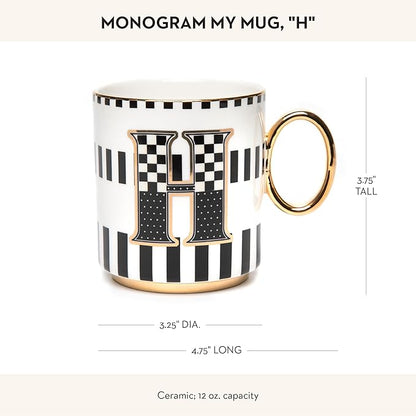 MACKENZIE-CHILDS My Mug, Decorative Ceramic Coffee Mug with Handle, H