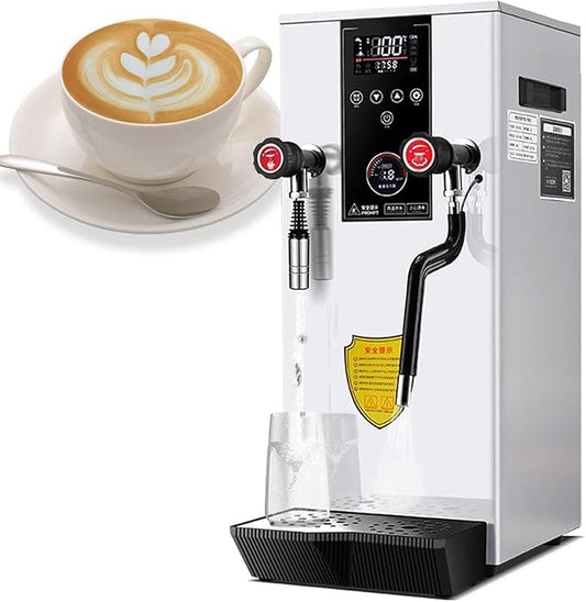 2200W Commercial Steam Milk Frother Automatic Coffee Foam Maker with Capacity for Coffee and Milk