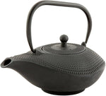 Load image into Gallery viewer, Restaurantware Tetsubin 34 Ounce Cast Iron Teapot 1 With Strainer Iron Teapot - Retains Heat Curved Handle Black Cast Iron Japanese Tea Kettle Hobnail