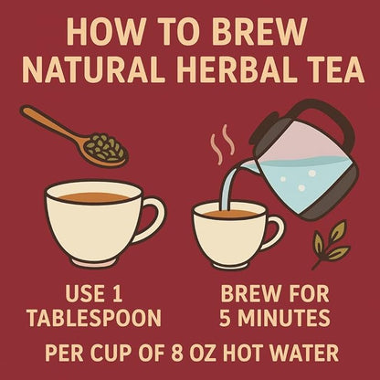 Cornflower Rosehip Herbal Tea – Loose Leaf Caffeine-Free Blend with Hibiscus, Lemon Balm & Elderflower – No Flavorings, No Colorants, No Sweeteners – Pure & Natural – 4oz