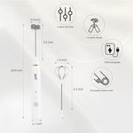 Load image into Gallery viewer, Delm Milk Frother Electric USB Stainless Steel Accessory - Frother Wand Foam Maker for Lattes - Milk Frother Handheld for Cappuccino, Frappe, Matcha, Hot Chocolate - Frother for Coffee (white)