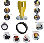 Load image into Gallery viewer, 51mm Espresso Tamper Set, 5PCS Coffee Tamper Kit with WDT Tool, Coffee Stirrer, Dosing Funnel, Puck Screen 51mm Espresso Accessories Tampers Kit (Gold)