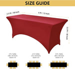 Load image into Gallery viewer, 10-Pack 6ft Spandex Table Covers for Rectangle Standard Folding Tables - Wrinkle Resistant Stretch Tablecloths - Ultimate Fitted Table Protector for Parties, Banquet, Wedding