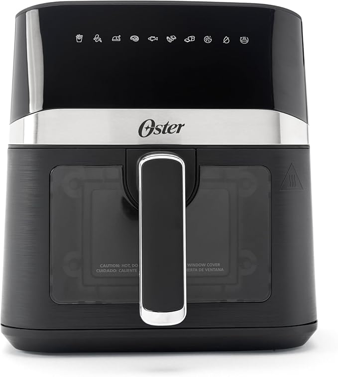 Oster Compact Air Fryer, 4-Quart Digital Airfryer with Window, Easy-to-Use Countertop Air Fryer