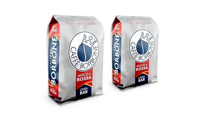Caffe Borbone Whole Bean Coffee, Dark Roast, Red Blend, Authentic Italian Coffee, 2.2 lb Bag (Pack of 2)