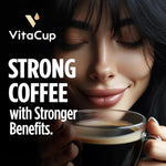 Load image into Gallery viewer, VitaCup Extra Shot Strong Coffee Pods, Bold &amp; Intense Dark Roast w/Espresso Shot, High Caffeine, Vitamin B12, Antioxidants, Recyclable Single Serve Pod Compatible w/Keurig K-Cup Brewers, 16ct