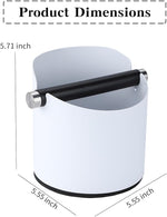 Load image into Gallery viewer, Italian Espresso Tapping Box, Stainless Steel Coffee Grinding Tapping Box, With Detachable Tapping Rod And Anti Slip Rubber Base (White)