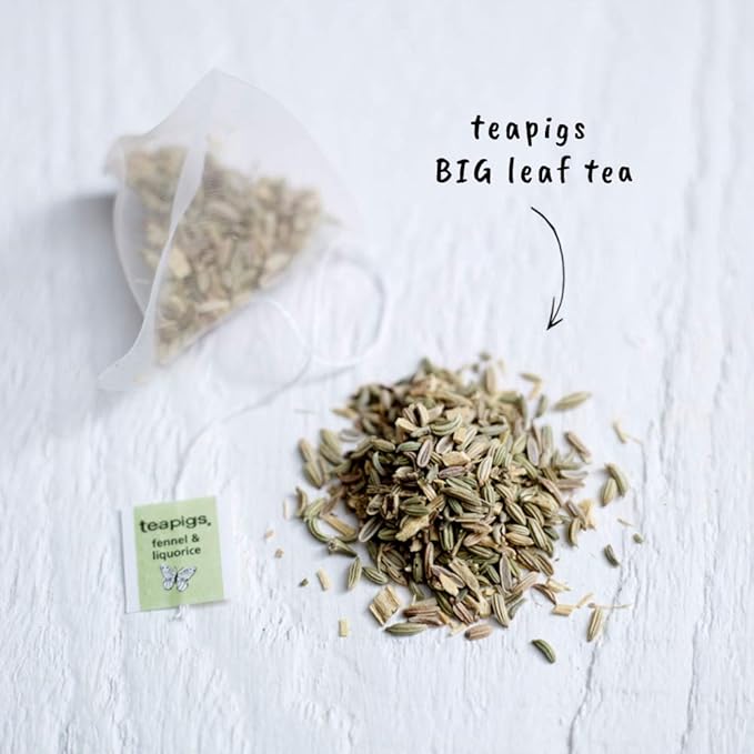 Teapigs Fennel & Liquorice Herbal Tea Bags Made With Whole Leaves (6 Packs of 15 Tea bags)