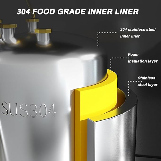 2200W Commercial Steam Milk Frother Automatic Coffee Foam Maker with Capacity for Coffee and Milk