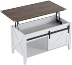 Load image into Gallery viewer, VINGLI 36" Coffee Table with Lifting top, Farmhouse Coffe Table with Storage, Small Lift Top Coffee Tables for Living Room, Rectangular Wood Center Table for Home Decor, White Oak