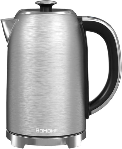 Electric Kettle, 1.7L/1500W, Stainless Steel, Digital Touch Panel, Keep Warm Function, Auto Shutoff, BPA-Free, Hot Water Kettle for Coffee & Tea, No Plastic Contact with Water