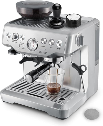 53.3mm Espresso Accessories，53.3mm Espresso Tamper Tools, Spring-Loaded Coffee Tamper, Coffee Distributorr, Puck Screen, Anti Slip Mats Coffee Tamper for 54mm Portafilter