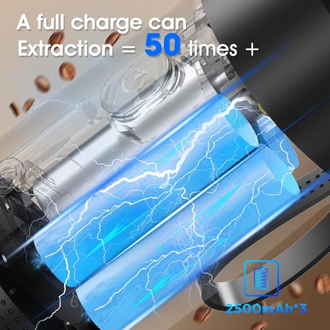 Portable Espresso Maker – 20 Bar Pressure Mini Coffee Machine, Battery Operated, Compatible with Ground Coffee and Select Pods, Includes Car Charger, for Hot & Iced Coffee (Green)