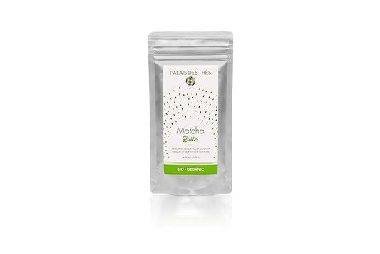 Palais des Thés - Organic Matcha Latte Mix – Premium Organic Japanese Green Tea Powder for Lattes, Smoothies, and Cooking – 1.75 oz Pouch