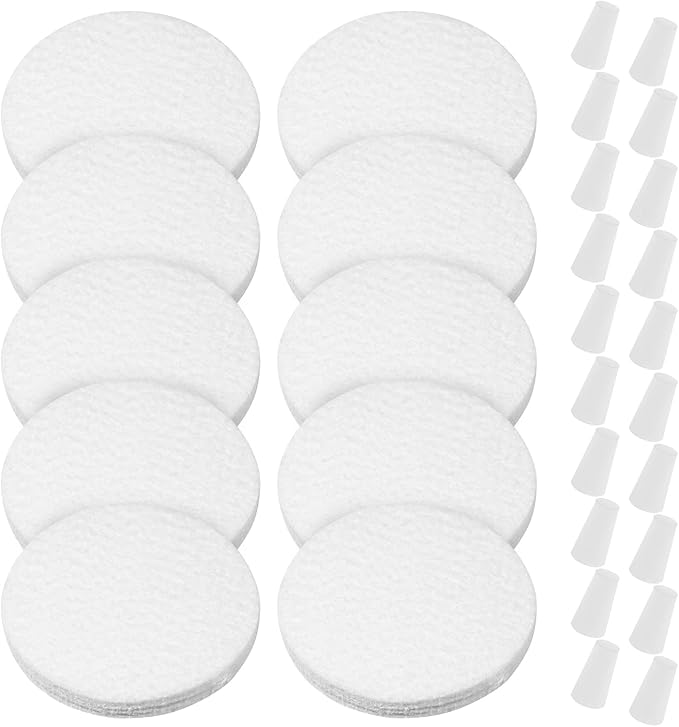 30 Pcs Cold Brew System Felt Filters for Toddy, Reusable Coffee Filters, Fits for Nispira Replacement Water Filter and Alocs Coffee Filter(Include 10 Pcs Coffee Filters and 20 Pcs Stoppers)