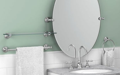 Tavern 3-Piece Kit, Satin Nickel, Toilet Paper Holder, Towel Ring, Robe Hook