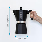 Load image into Gallery viewer, GROSCHE Milano Stovetop Espresso Maker Moka pot 12 espresso Cup - 23.6 fl oz, Black, Cuban Coffee Maker Stove top coffee maker Moka Italian espresso greca coffee maker brewer percolator
