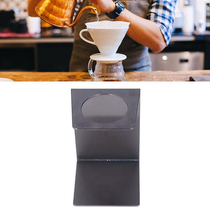 Drip Coffee Holder, Pour Over Coffee Stand, Lightweight Metal Dripper Holder for Home and Cafe Use (Black)